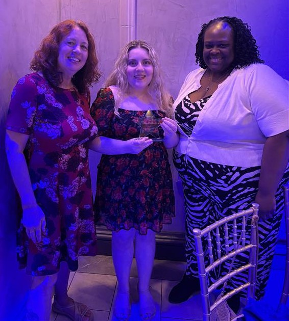 Caregivers of New Jersey team members celebrating Jodi DiPiazza at the 2026 NJACP STARS Awards