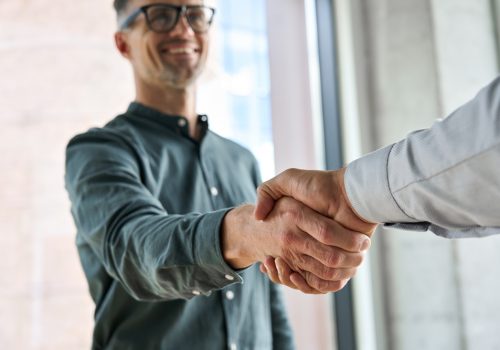 Two,Happy,Diverse,Professional,Business,Men,Executive,Leaders,Shaking,Hands